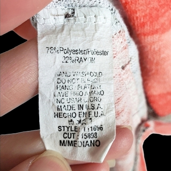 EVERA Women's Striped Tunic Button Short Sleeve Top Medium Blouse - Picture 5 of 5